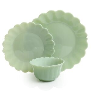 🌺 New Pioneer Woman Timeless Treasures Beauty JADE 3-Piece Dinnerware Set